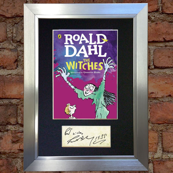 ROALD DAHL The Witches Book Cover Autograph Signed Mounted Print 686