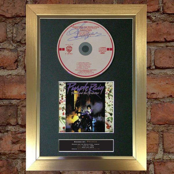 PRINCE PURPLE RAIN Signed Album COVER Repro Cd Print A4 Photo Autograph 74