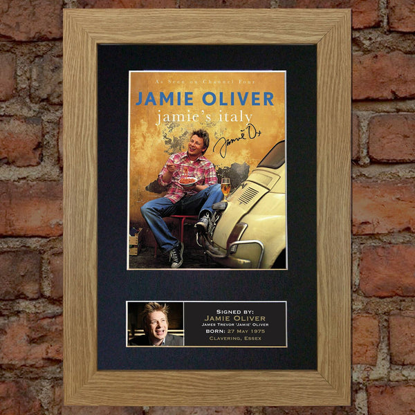 JAMIE OLIVER Mounted Signed Photo Reproduction Autograph Print A4 15