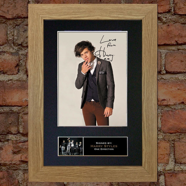 HARRY STYLES No1 Mounted Signed Photo Reproduction Autograph Print A4 309