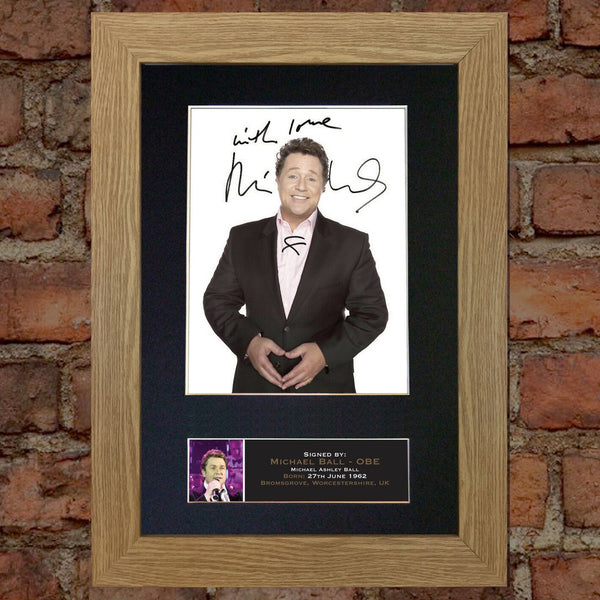 MICHAEL BALL Signed Autograph Mounted Photo Reproduction PRINT A4 653