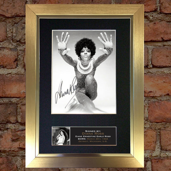 DIANA ROSS Very Rare Quality Autograph Mounted Signed Photo PRINT A4 665