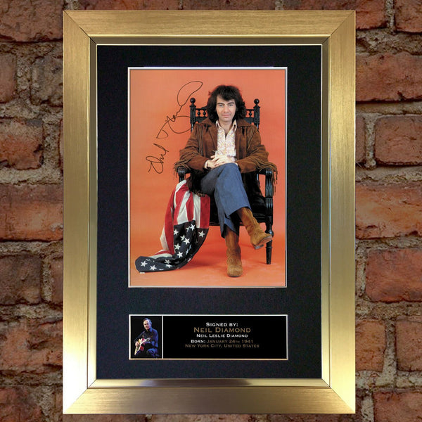 NEIL DIAMOND Autograph Mounted Signed Photo Reproduction A4 262