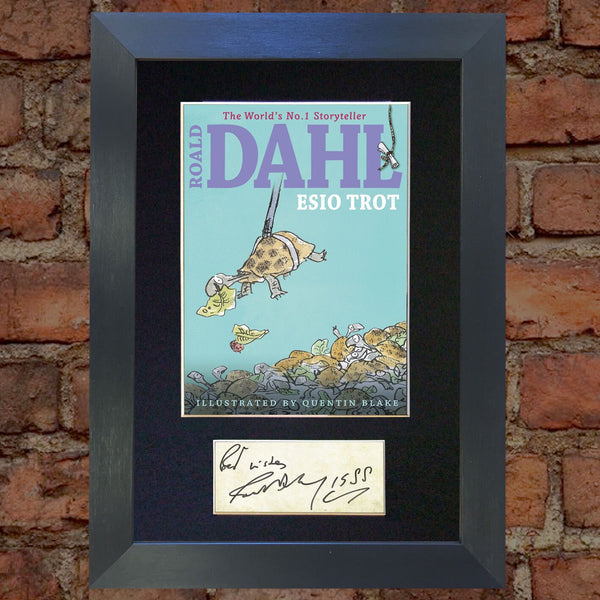 ROALD DAHL Esio Trot Book Cover Autograph Signed Repro A4 Mounted Print 673