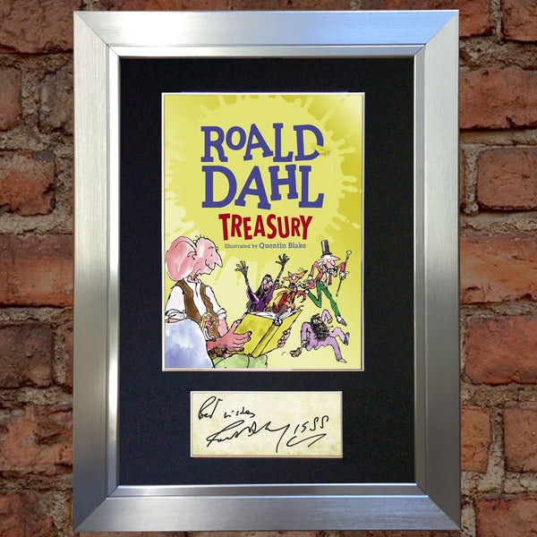 ROALD DAHL The Treasury Book Cover Autograph Signed Mounted Print 684