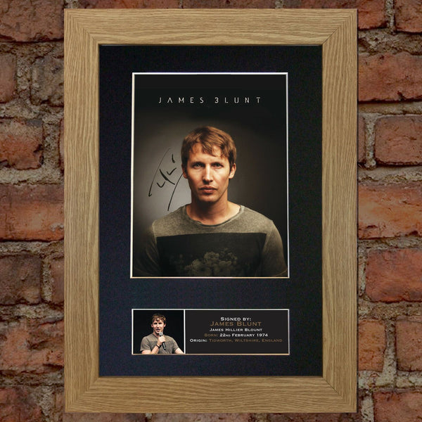 JAMES BLUNT Signed Autograph Mounted Photo Reproduction A4 397