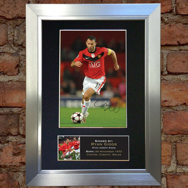 RYAN GIGGS Mounted Signed Photo Reproduction Autograph Print A4 46