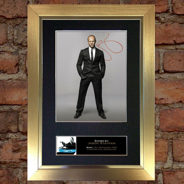 JASON STATHAM Mounted Signed Photo Reproduction Autograph Print A4 182