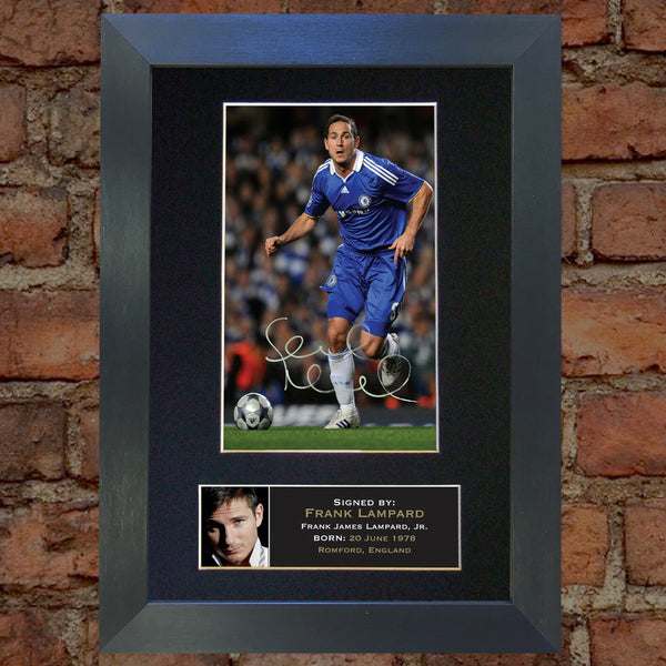 FRANK LAMPARD Chelsea Autograph Mounted Photo Reproduction QUALITY PRINT A4 38