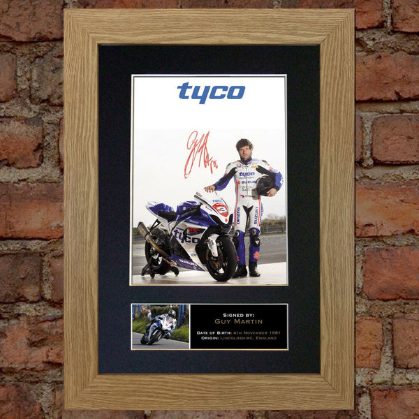 GUY MARTIN Mounted Signed Photo Reproduction Autograph Print A4 307