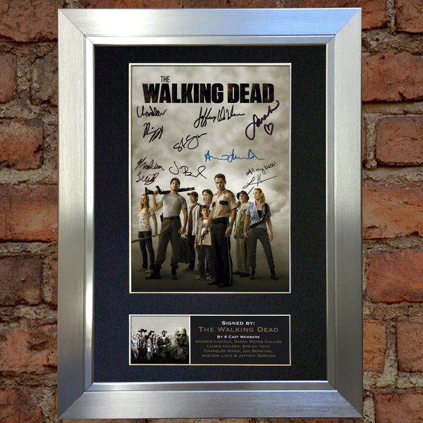 WALKING DEAD Mounted Signed Photo Reproduction Autograph Print A4 330