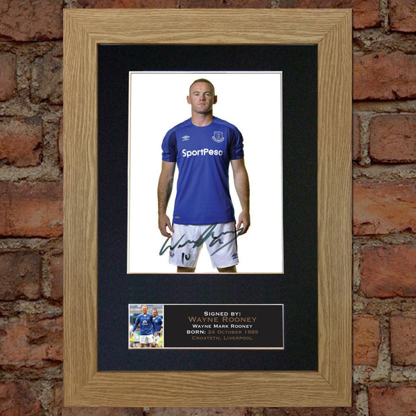 WAYNE ROONEY #2 Everton Mounted Signed Photo Reproduction Autograph Print A4 660