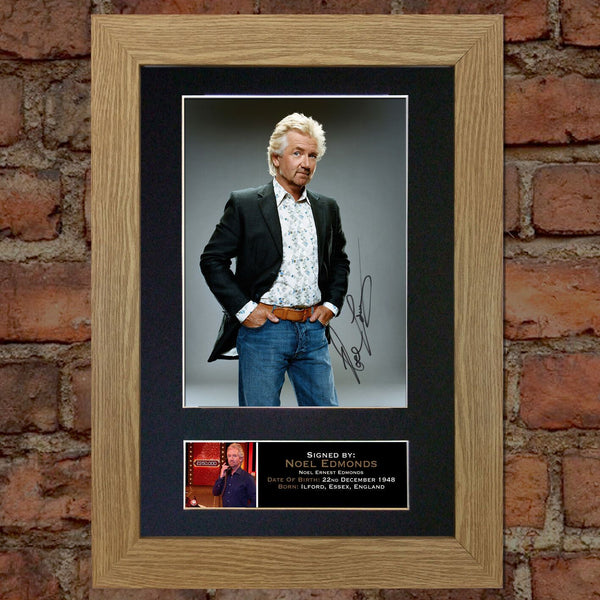 NOEL EDMONDS Mounted Signed Photo Reproduction Autograph Print A4 132