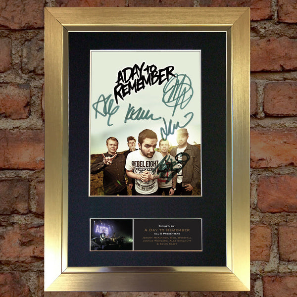 A DAY TO REMEMBER Quality Autograph Mounted Signed Photo PRINT A4 529