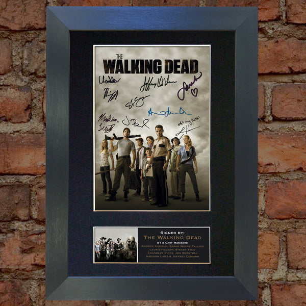 WALKING DEAD Mounted Signed Photo Reproduction Autograph Print A4 330