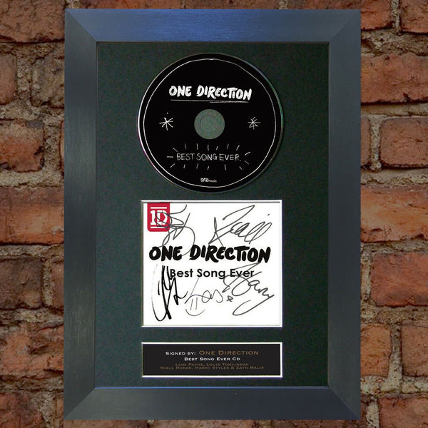 ONE DIRECTION 1D Best Song Ever Signed CD COVER MOUNTED A4 Autograph Print 54