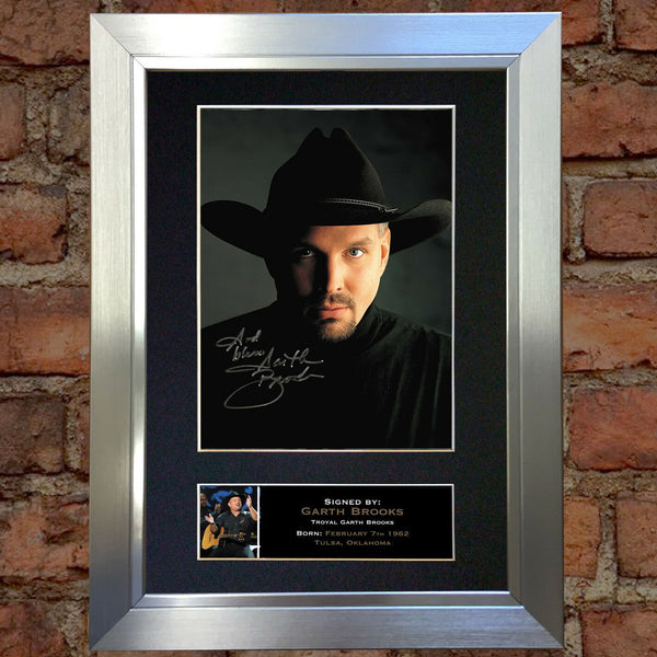 GARTH BROOKS Mounted Signed Photo Reproduction Autograph Print A4 332