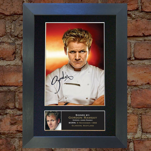 GORDON RAMSEY Mounted Signed Photo Reproduction Autograph Print A4 14