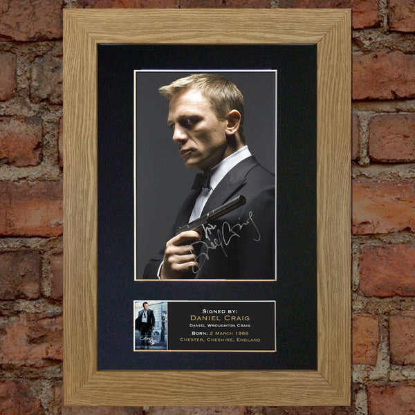 DANIEL CRAIG Mounted Signed Photo Reproduction Autograph Print A4 26