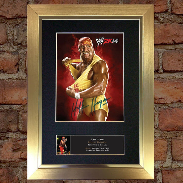 HULK HOGAN WWE Signed Autograph Mounted Photo Repro A4 Print 494