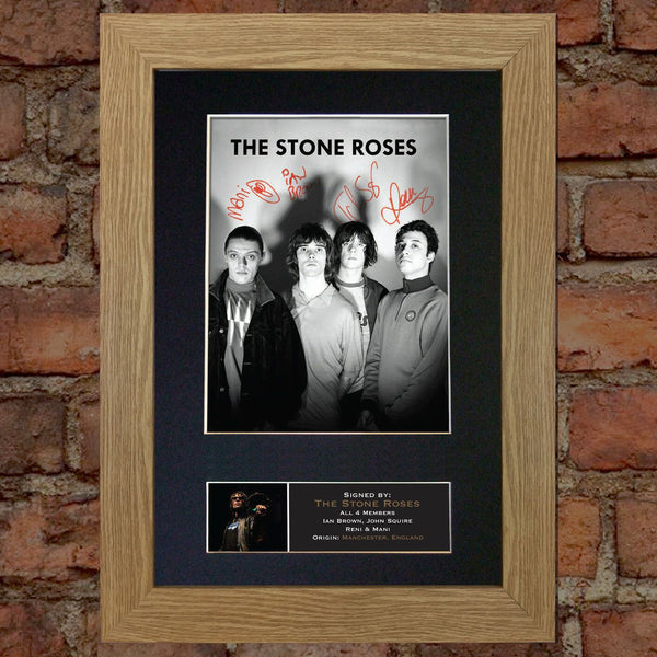 STONE ROSES Quality Autograph Mounted Reproduction Signed Photo PRINT A4 380