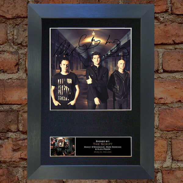 THE SCRIPT Mounted Signed Photo Reproduction Autograph Print A4 113