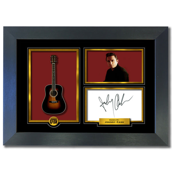 Johnny Cash FRAMED Autograph Signed Photo Birthday Christmas Gift Print 798