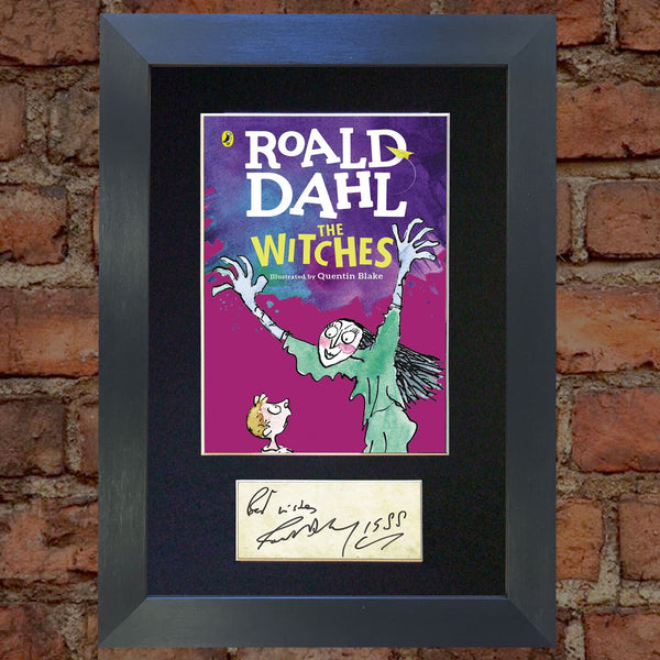 ROALD DAHL The Witches Book Cover Autograph Signed Mounted Print 686