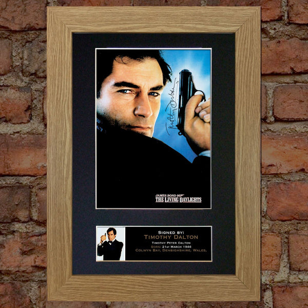 TIMOTHY DALTON Mounted Signed Photo Reproduction Autograph Print A4 292