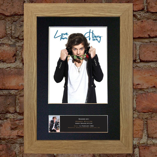 HARRY STYLES #2 One Direction Signed Autograph Mounted Photo Repro A4 Print 442