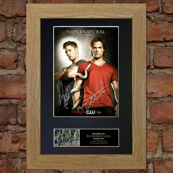 SUPERNATURAL Mounted Signed Photo Reproduction Autograph Print A4 136