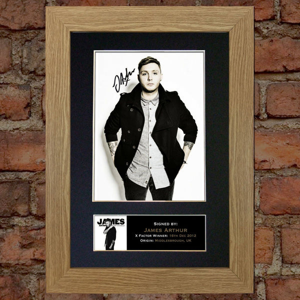 JAMES ARTHUR Signed Reproduction Autograph Mounted Photo A4 302