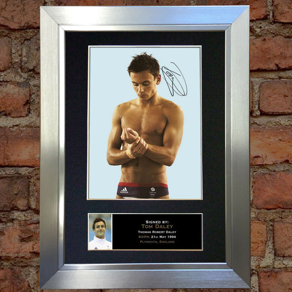 TOM DALEY Mounted Signed Photo Reproduction Autograph Print A4 265