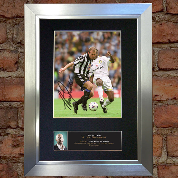 ALAN SHEARER Newcastle Signed Autograph Mounted Photo REPRODUCTION PRINT A4 640