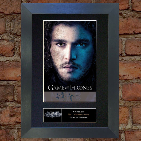 KIT HARRINGTON Mounted Signed Photo Reproduction Autograph Print A4 349