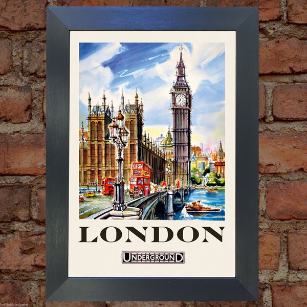 LONDON #1 VINTAGE RETRO TRAVEL Poster Nostalgic Home Art Print Wall Decor #48