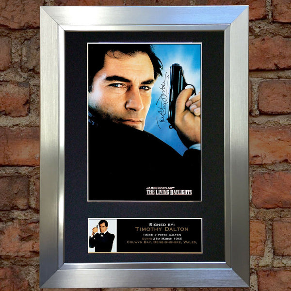 TIMOTHY DALTON Mounted Signed Photo Reproduction Autograph Print A4 292