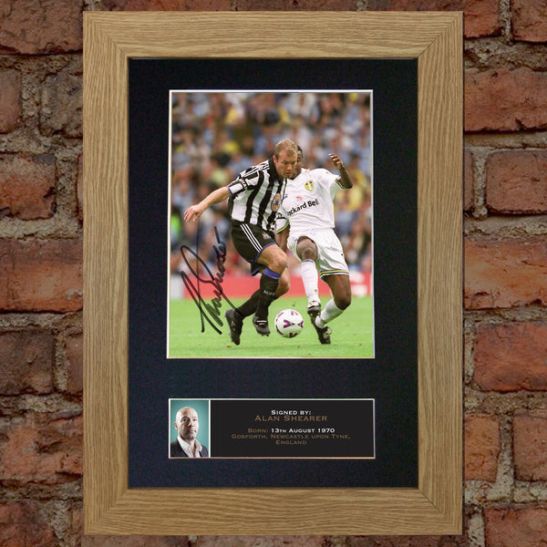 ALAN SHEARER Newcastle Signed Autograph Mounted Photo REPRODUCTION PRINT A4 640