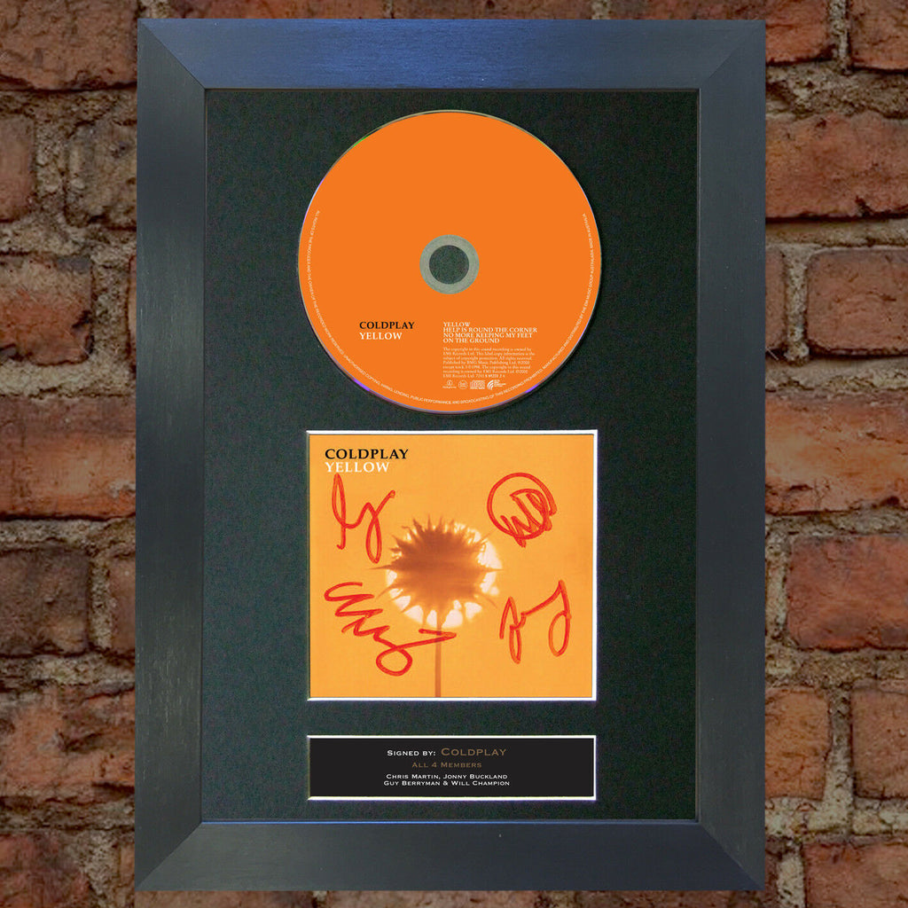 Coldplay Signed Vinyl Record Display