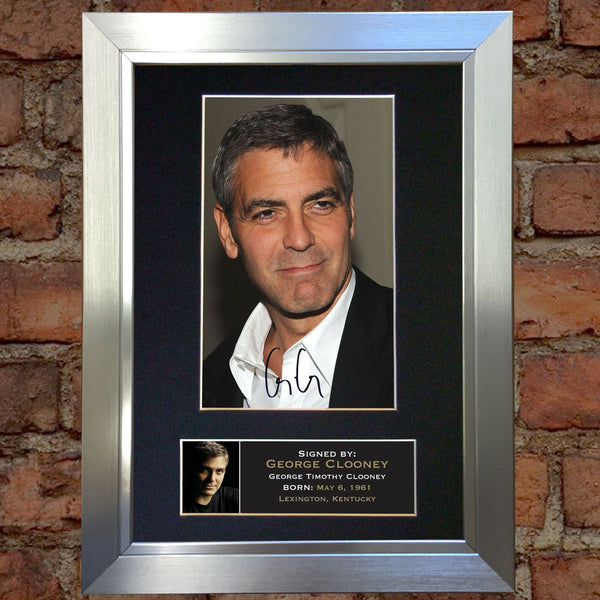 GEORGE CLOONEY Mounted Signed Photo Reproduction Autograph Print A4 7