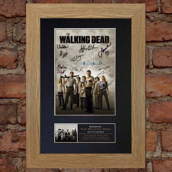 WALKING DEAD Mounted Signed Photo Reproduction Autograph Print A4 330