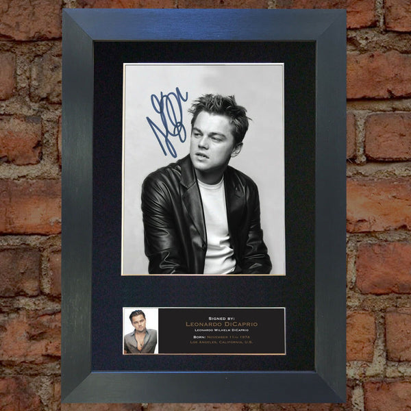 LEONARDO DICAPRIO Signed Autograph Mounted Photo Repro A4 Print 524