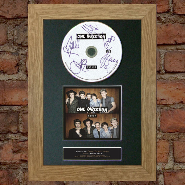 ONE DIRECTION FOUR Signed Album COVER With Reproduction Cd Print A4 Autograph 63