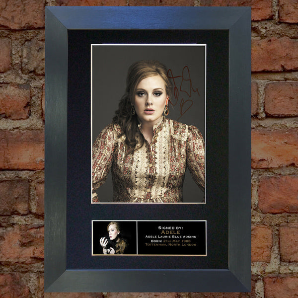 ADELE Signed Mounted Signed Photo Reproduction Autograph Print A4 251