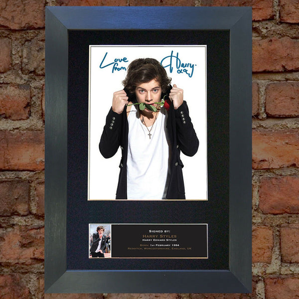 HARRY STYLES #2 One Direction Signed Autograph Mounted Photo Repro A4 Print 442
