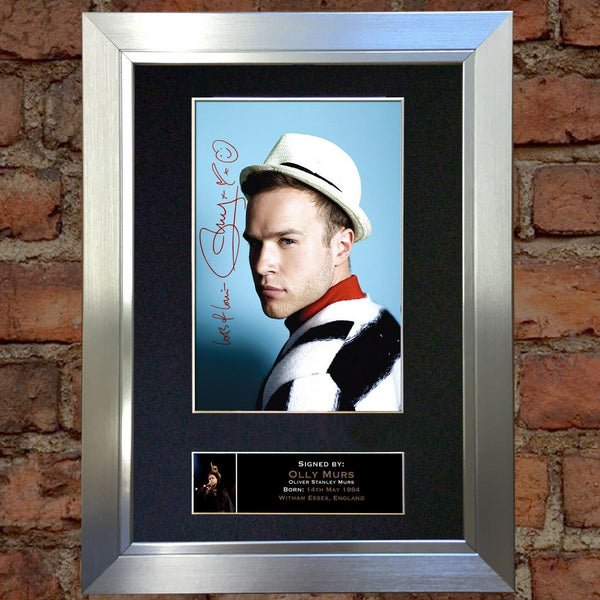 OLLY MURS No1 Mounted Signed Photo Reproduction Autograph Print A4 83