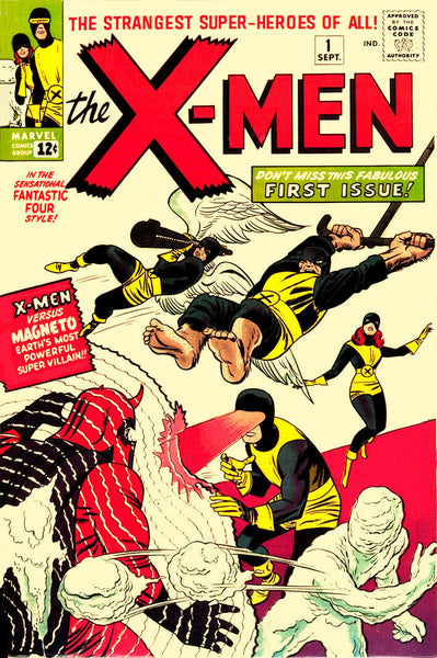 X MEN Comic Cover 1st Edition Cover Reproduction Vintage Wall Art Print #32