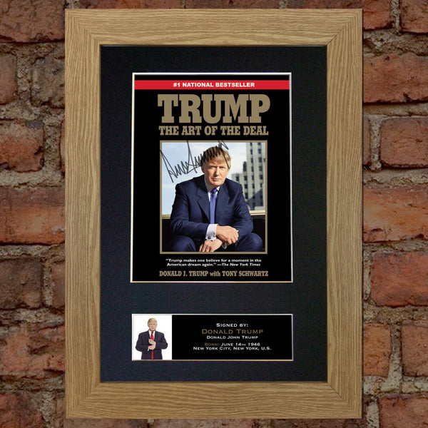 DONALD TRUMP Signed Autograph Mounted Photo REPRODUCTION PRINT A4 632