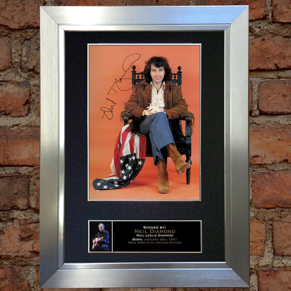 NEIL DIAMOND Autograph Mounted Signed Photo Reproduction A4 262