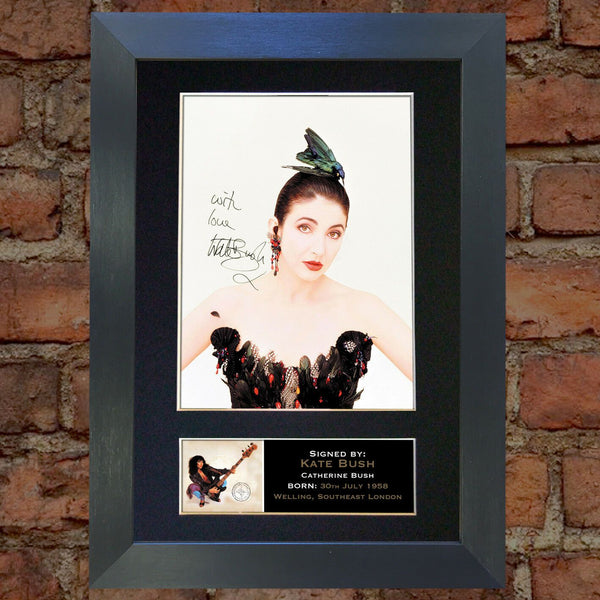 KATE BUSH Signed Autograph Mounted Photo REPRODUCTION PRINT A4 314